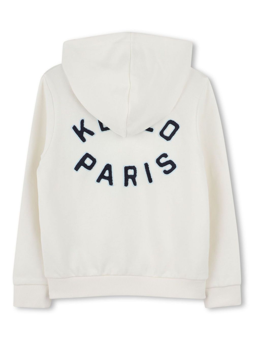 Kenzo Kids Hoodie met geborduurd logo en rits - Wit