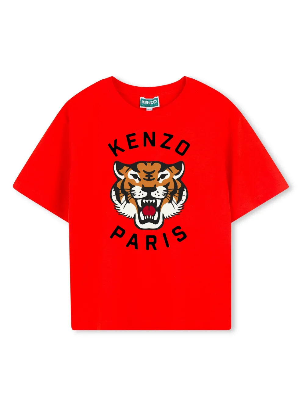 Kenzo Kids タイガープリント Tシャツ - レッド Kenzo Kids タイガープリント Tシャツ - レッド