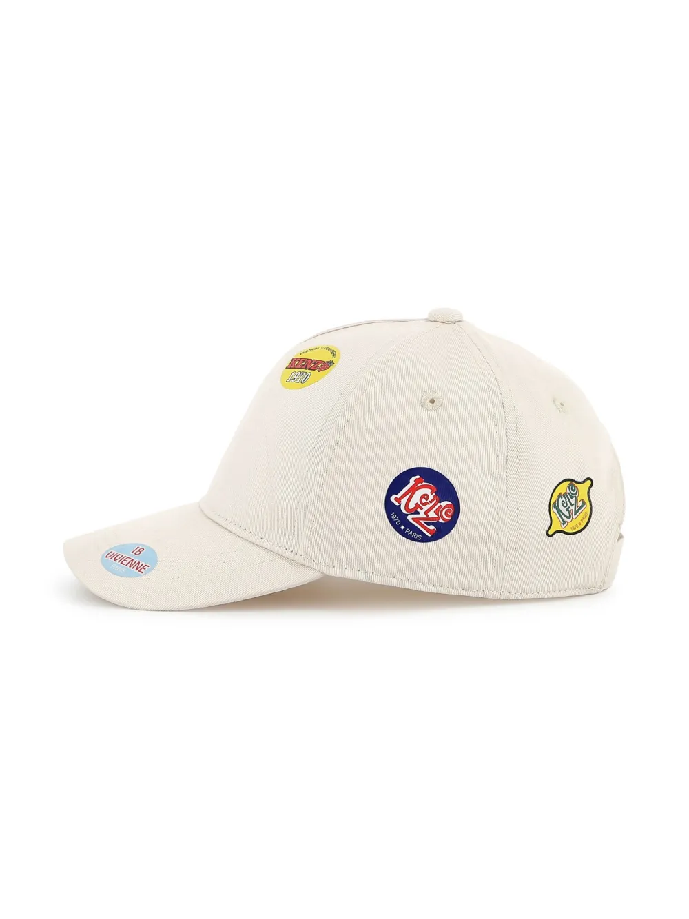 Kenzo Kids Katoenen pet met logopatch Beige