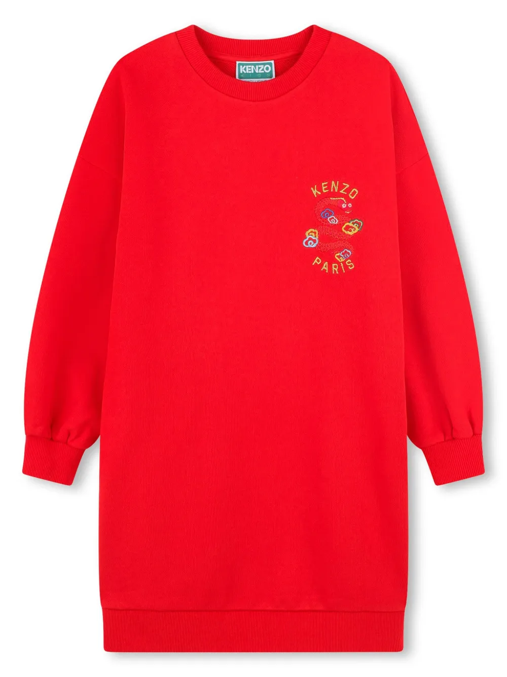 Kenzo Kids logo-embroidered dress | Red | Image 1