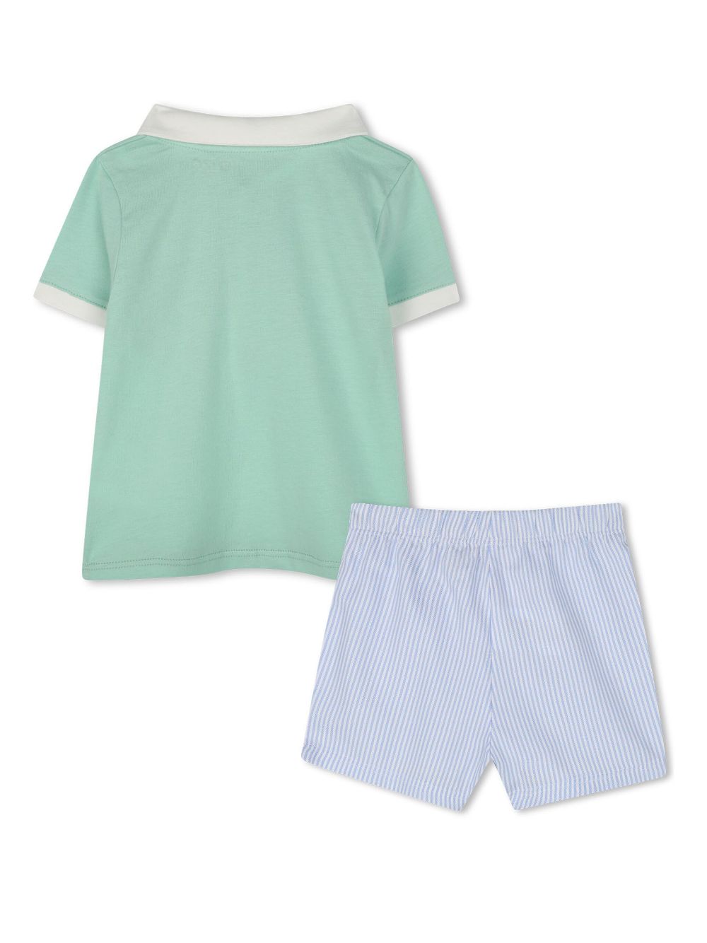 Kenzo Kids Katoenen poloshirt en shorts - Groen