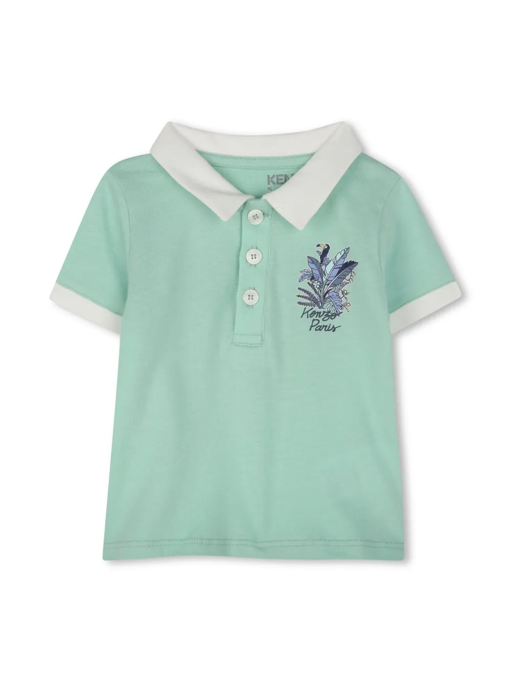Kenzo Kids Katoenen poloshirt en shorts Groen
