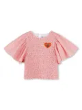 Kenzo Kids striped cotton blouse - Red