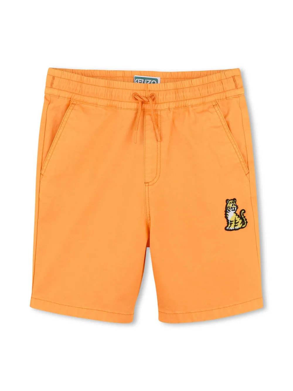 Kenzo Kids Shorts met geborduurd logo Oranje