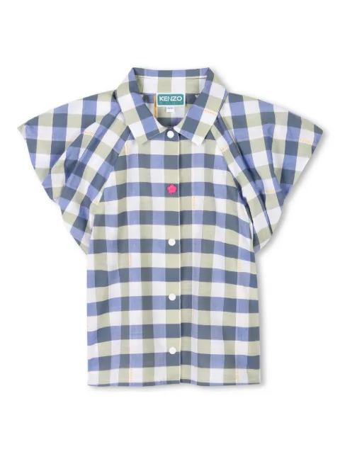 Kenzo Kids check pattern blouse 