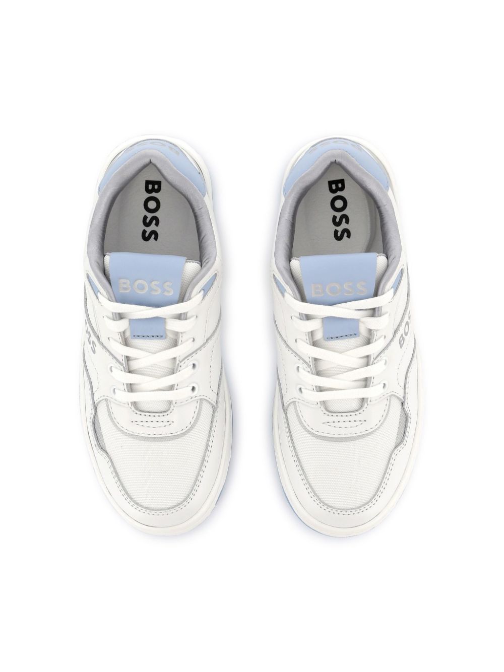 BOSS Kidswear panelled sneakers White