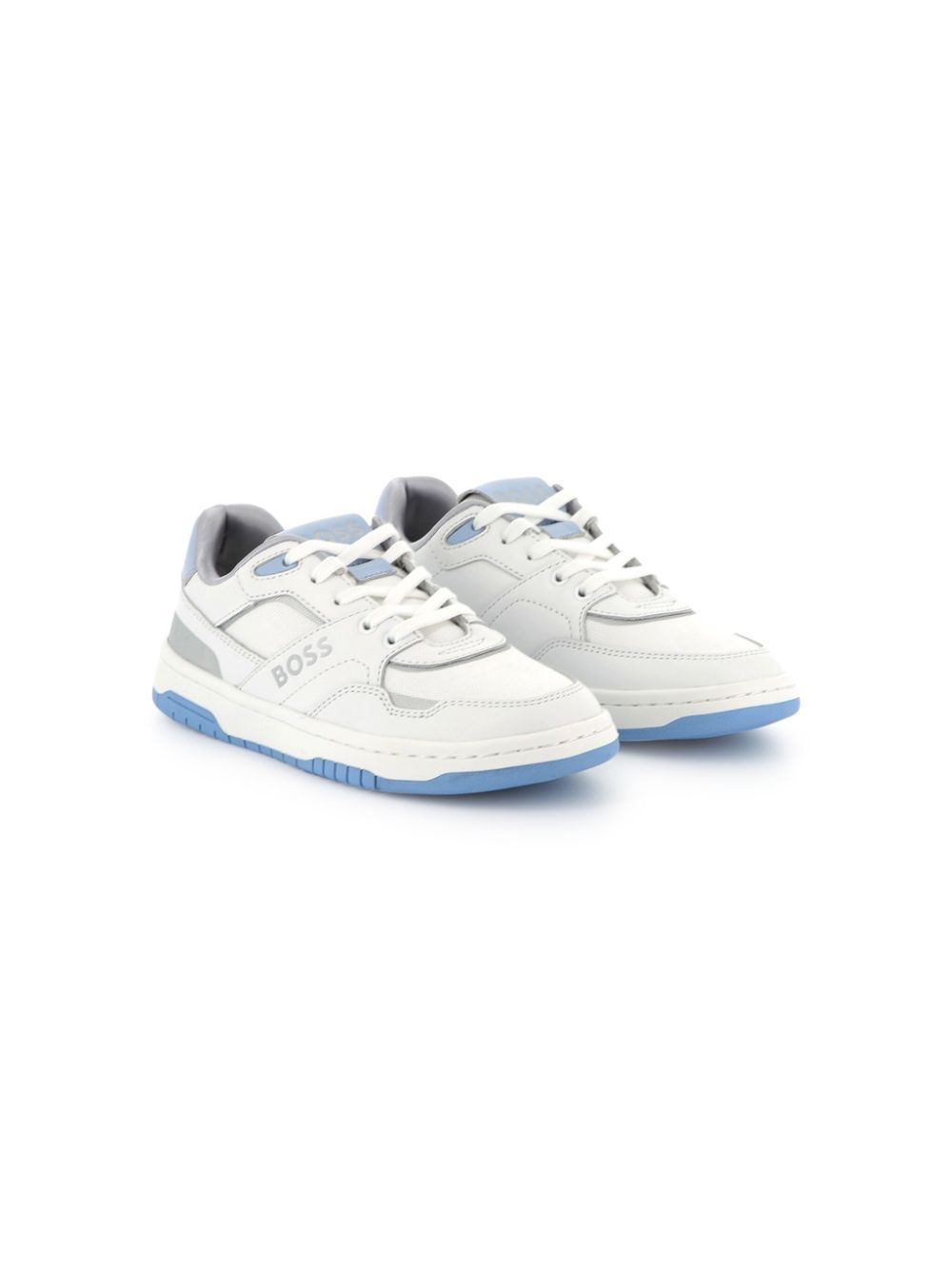 BOSS Kidswear panelled sneakers White