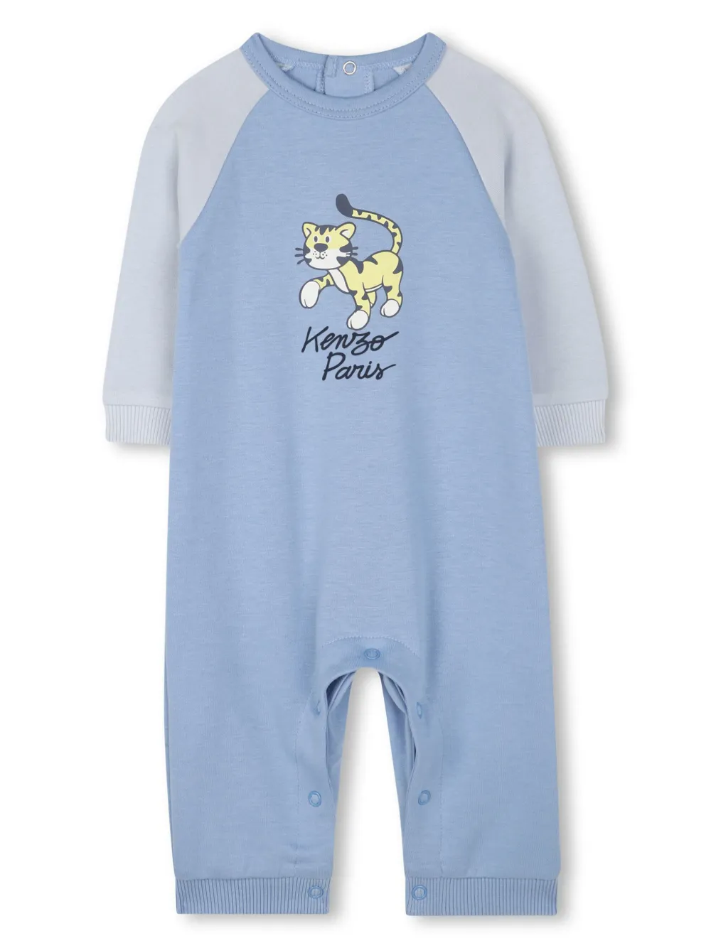 Kenzo Kids タイガープリント ロンパース - ブルー Kenzo Kids タイガープリント ロンパース - ブルー
