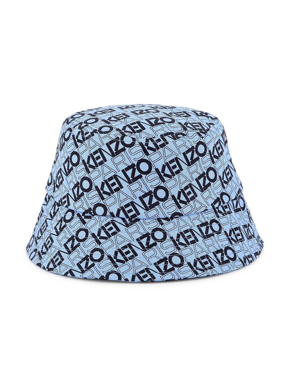 Kenzo Kids all-over logo print bucket hat - Blue