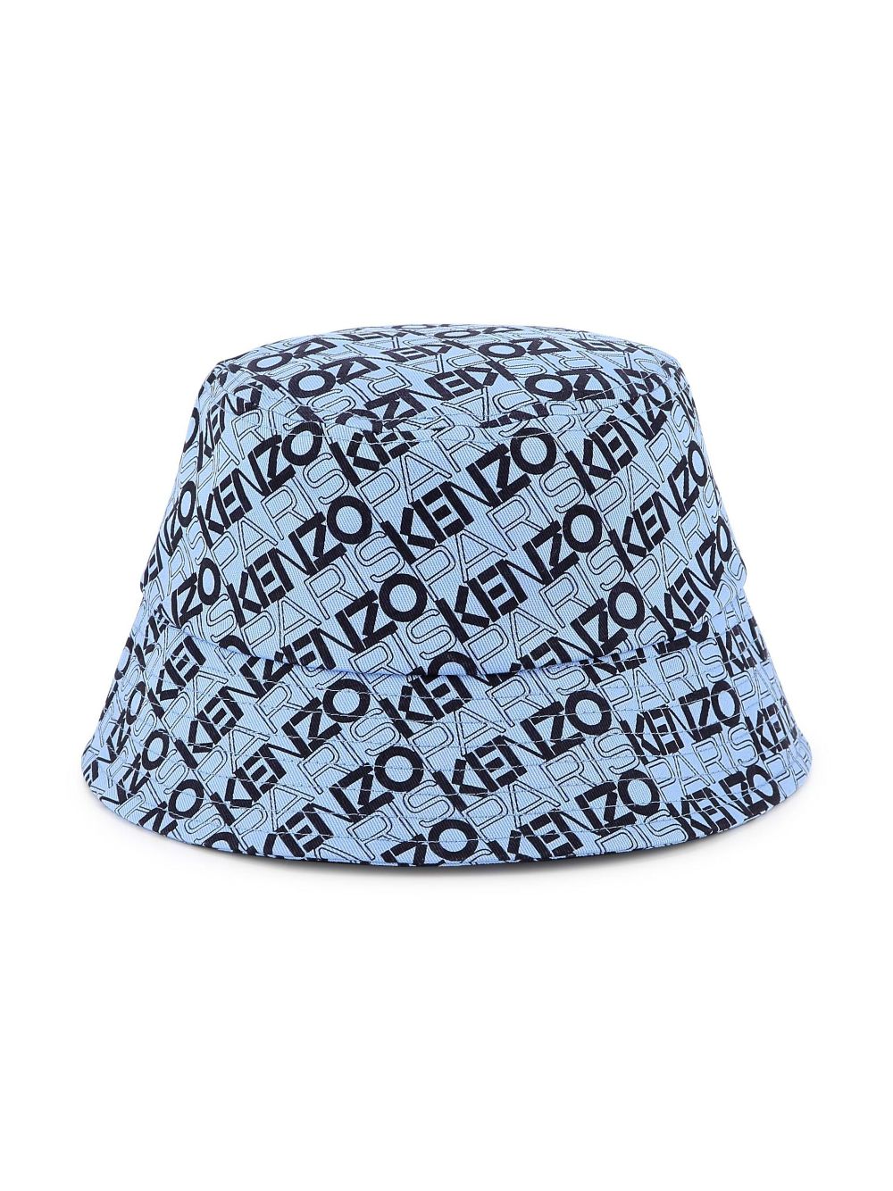 Kenzo Kids all-over logo print bucket hat - Blue