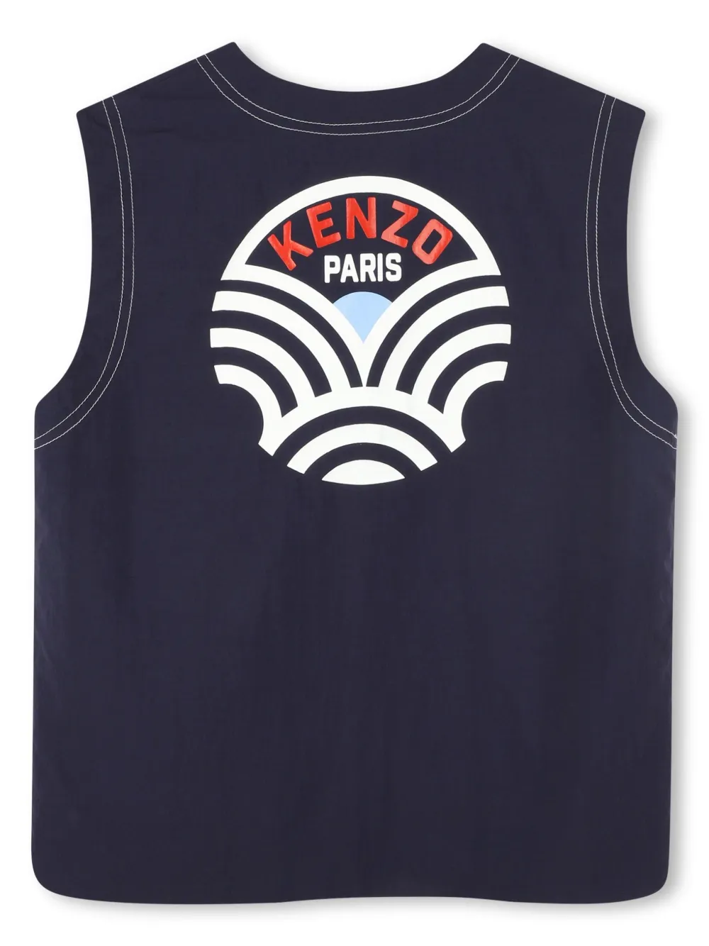 Kenzo Kids Gilet met logopatch - Blauw