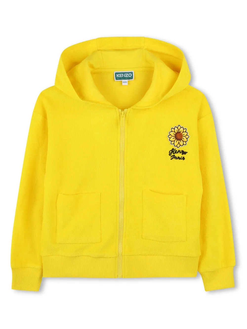 Kenzo Kids Vest met capuchon en rits Geel
