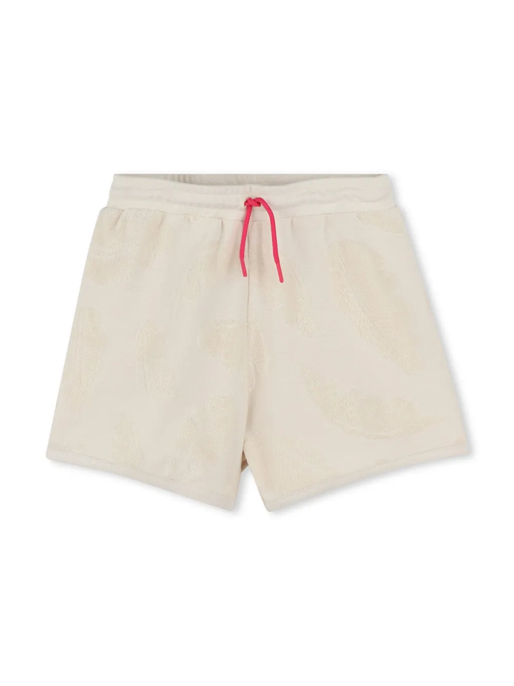 Kenzo Kids Top en shorts van badstof met jacquard Beige
