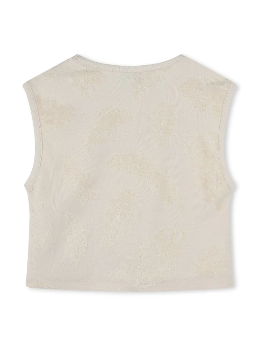 Kenzo Kids Top en shorts van badstof met jacquard Beige