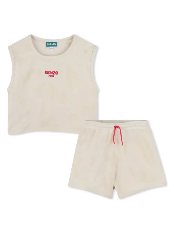 新品 KENZO ノースリーブ トップス ベージュ 34 Kenzo Kids テリー 