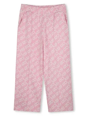 MM6 Maison Margiela Kids tie-dye wide-leg Trousers | Pink | FARFETCH