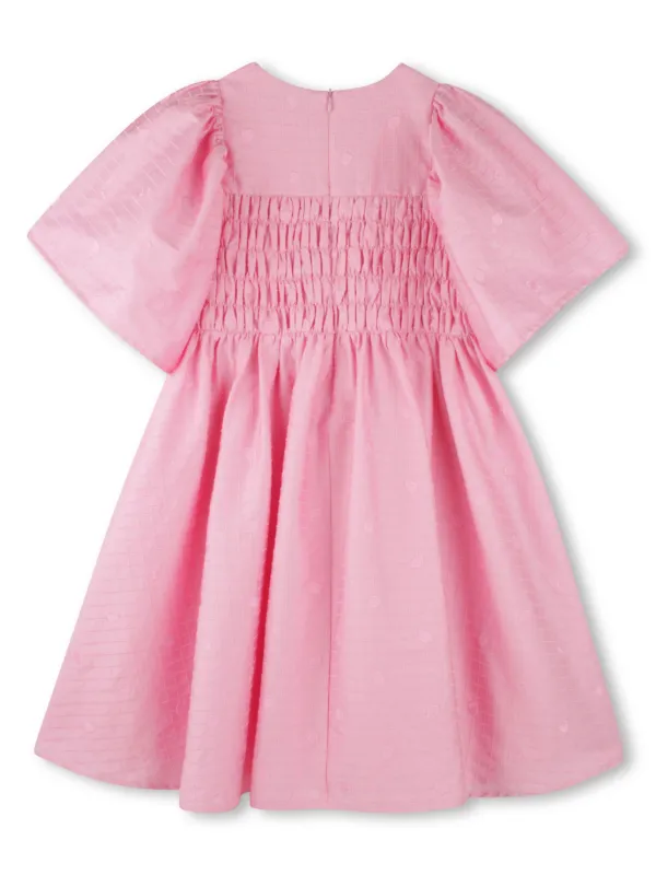 Kenzo Kids - Embroidered Cotton Satin Dress - Pink - Girl - 8 Years