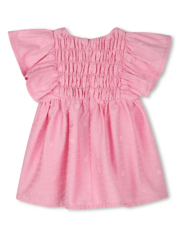 embroidered fruit dress Girls White Fruit Print Embroidered Summer Dress