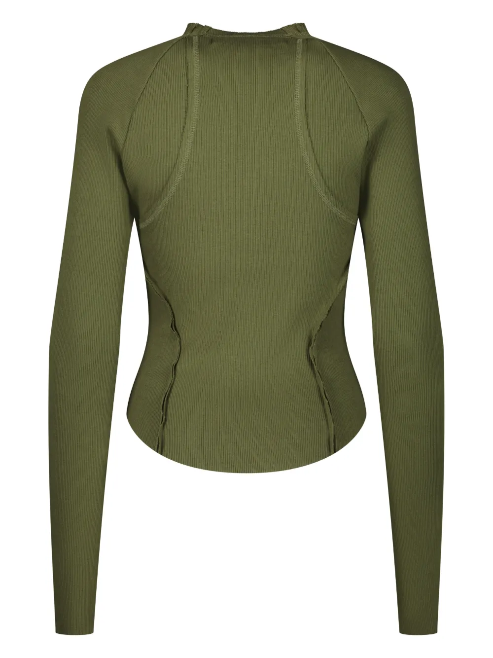 MISBHV Geribbelde blouse - Groen
