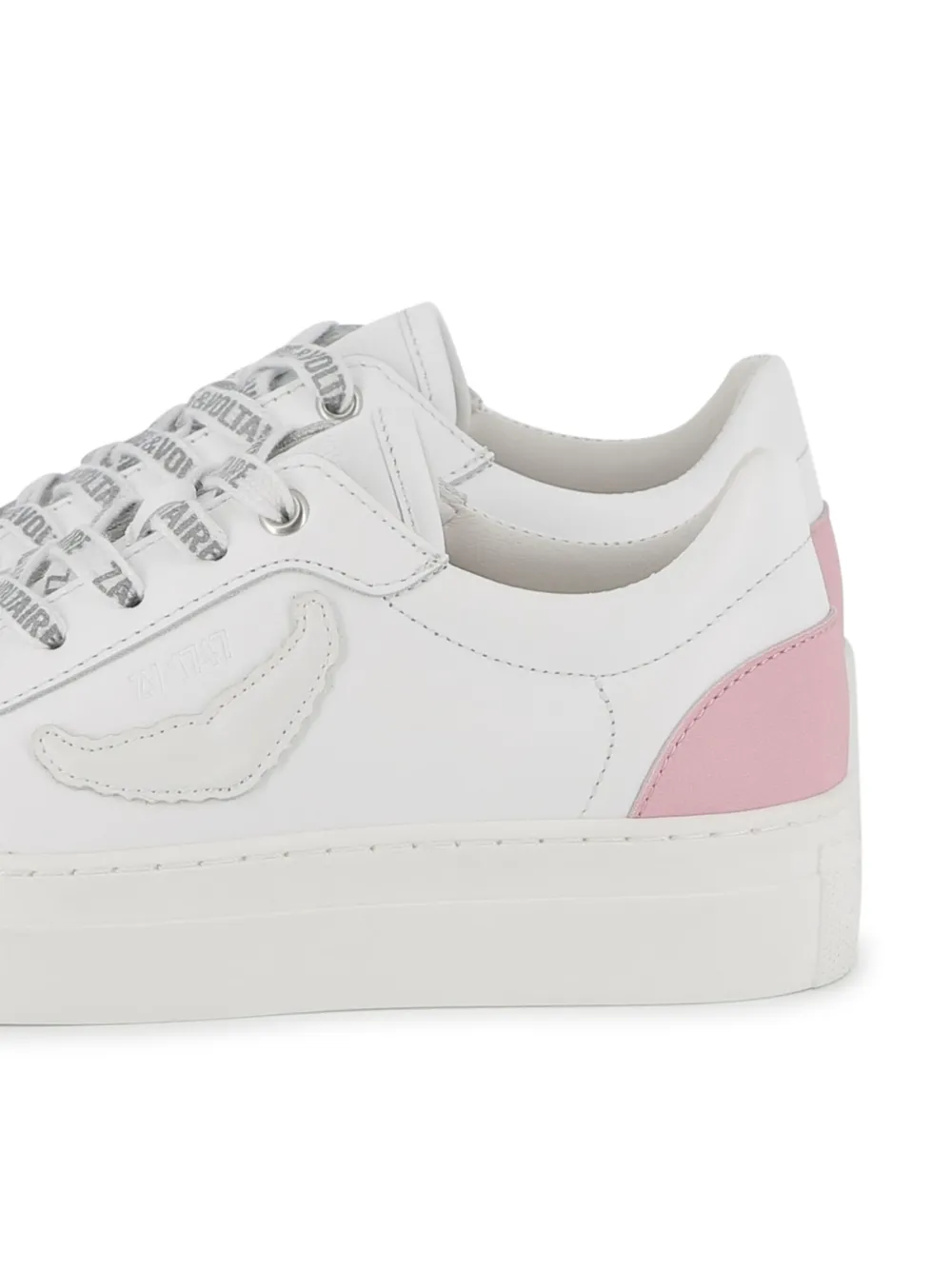 Zadig & Voltaire Kids Leren sneakers - Wit