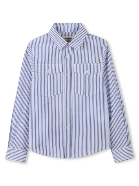 Zadig & Voltaire Kids camisa con rayas estampadas