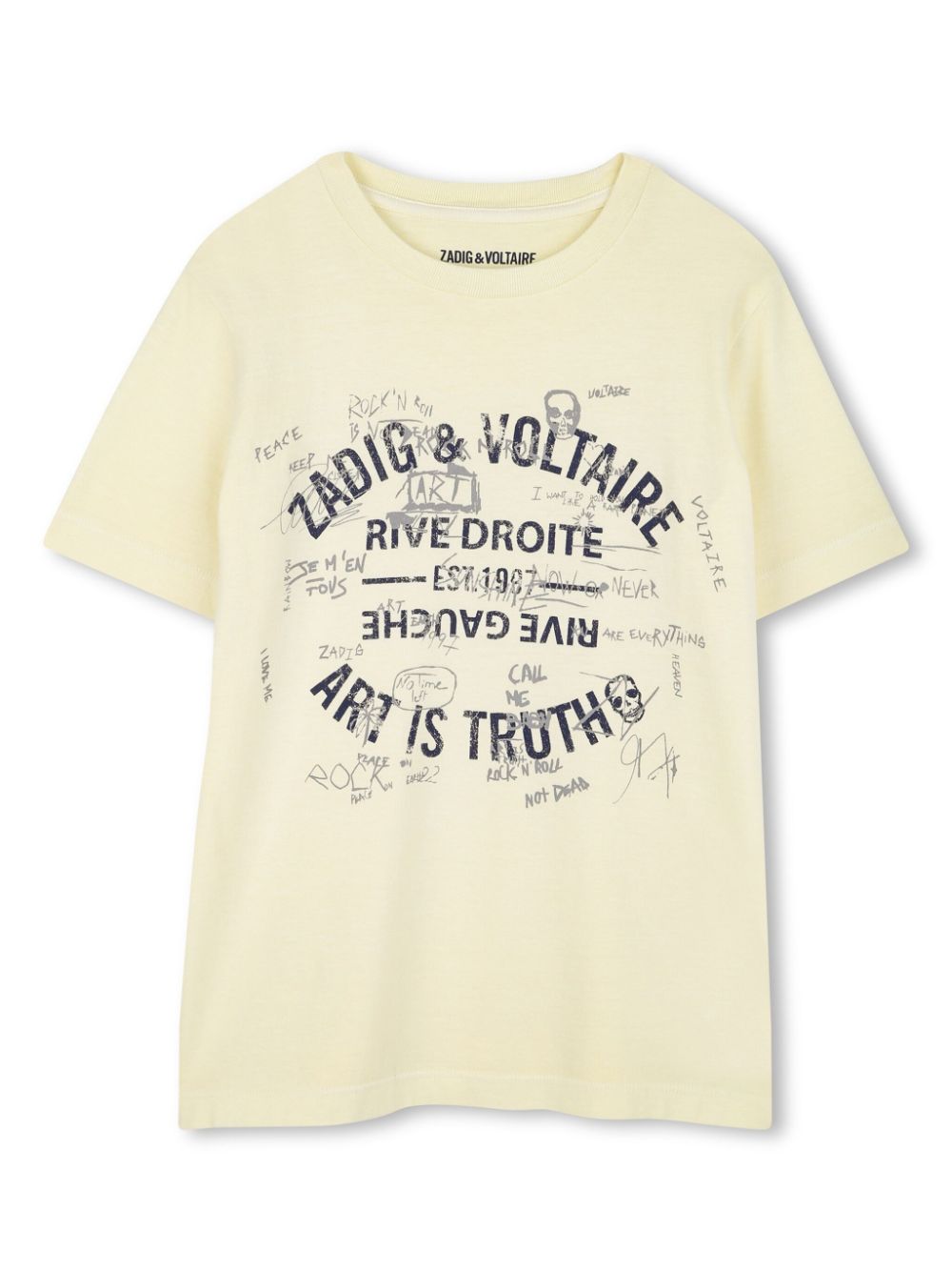 Zadig & Voltaire Kids logo-print T-shirt - Yellow