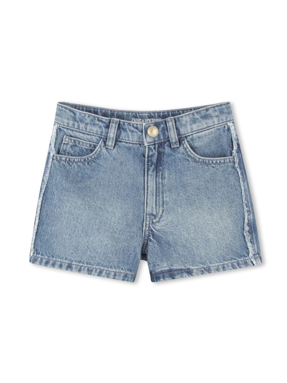 Zadig & Voltaire Kids logo-embroidered shorts - Blue