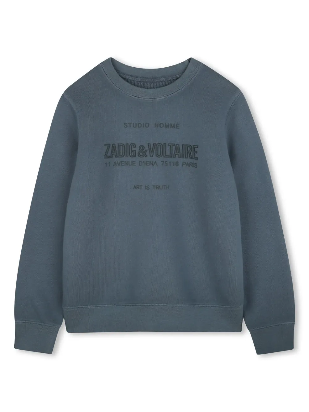 Zadig & Voltaire Kids Sweater met logo Grijs