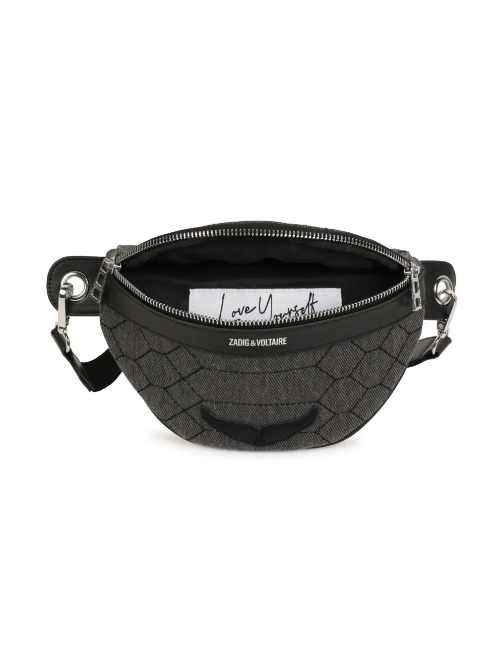 Zadig & Voltaire Kids Heuptas met logoprint Zwart