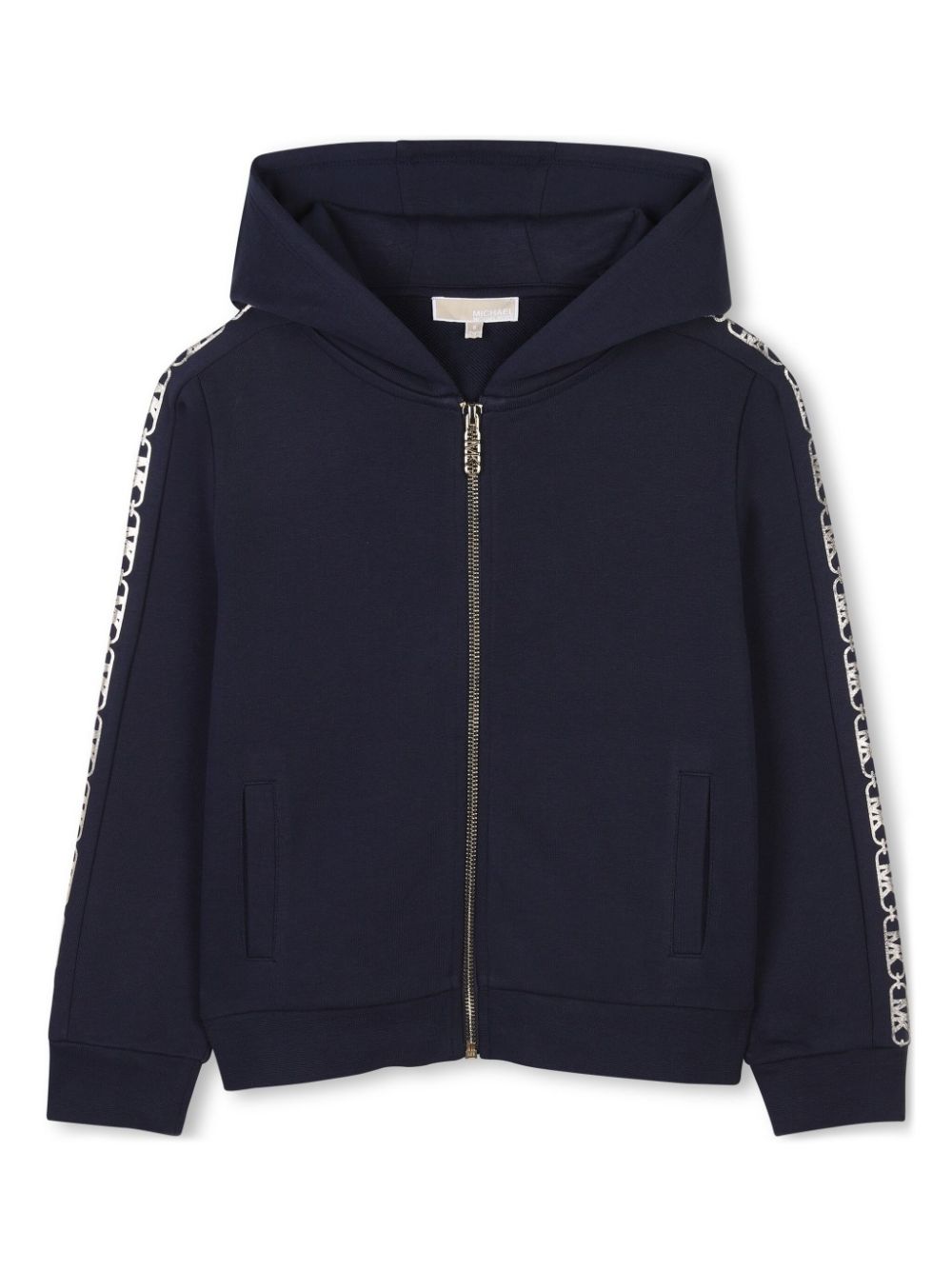 Michael Kors Kids logo-tape hoodie - Blue