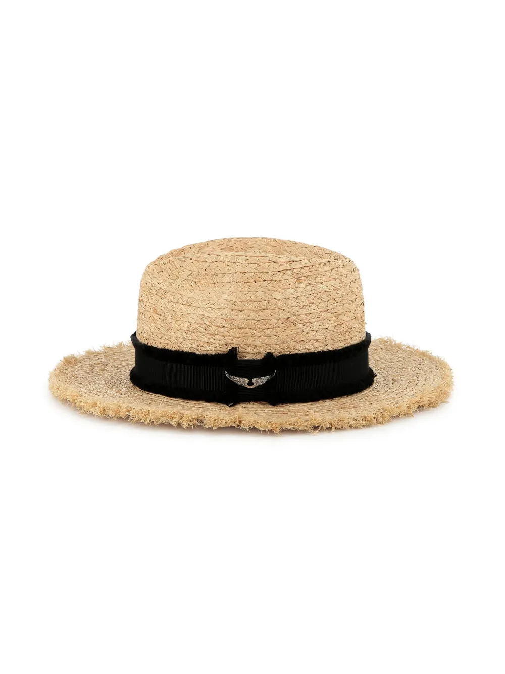 Zadig & Voltaire Kids Zonnehoed met logoplakkaat Beige