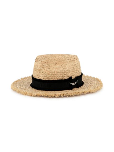 Zadig & Voltaire Kids logo-plaque sun hat 