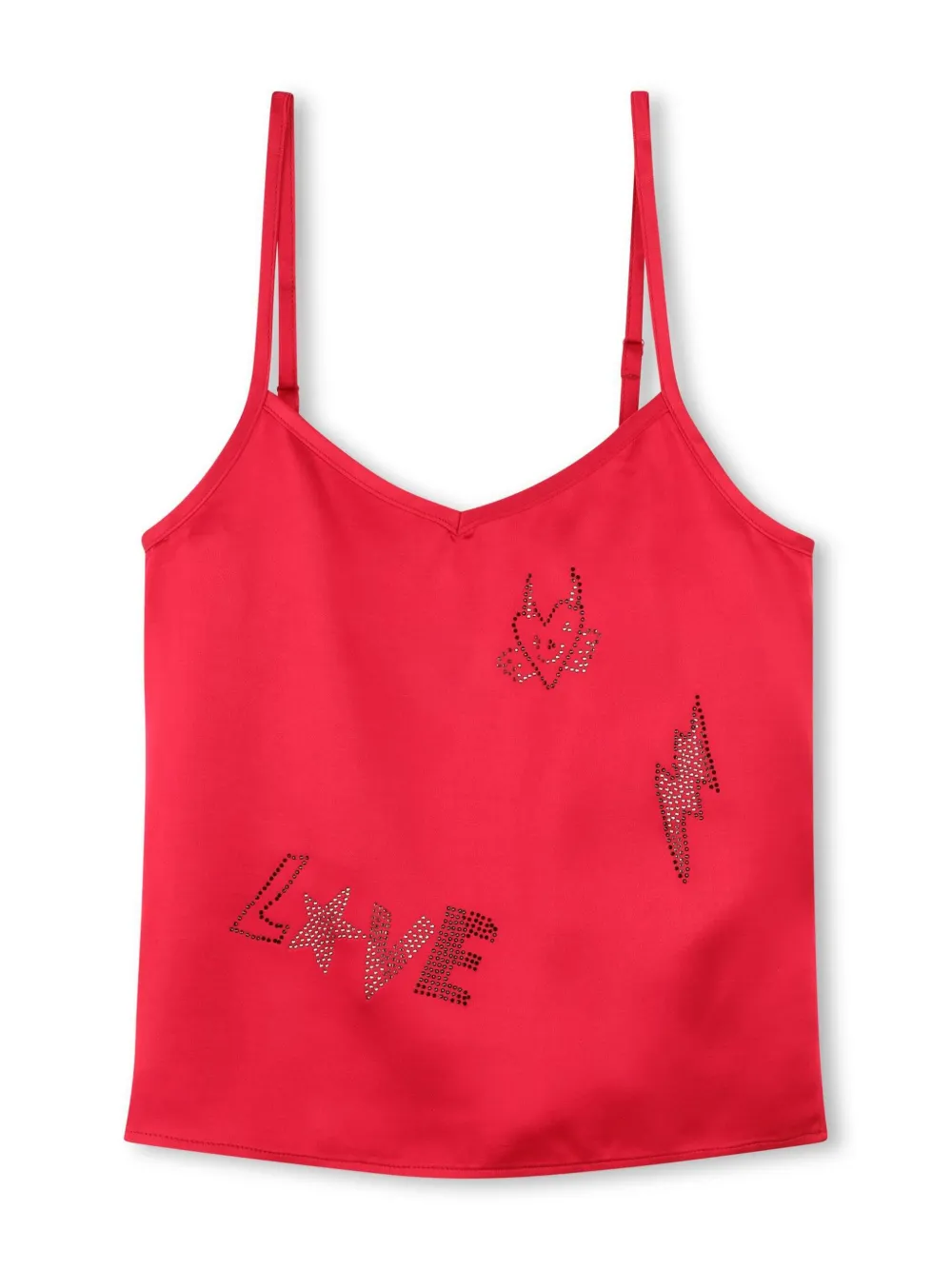 Zadig & Voltaire Kids top con apliques de strass | rojo | Image 1