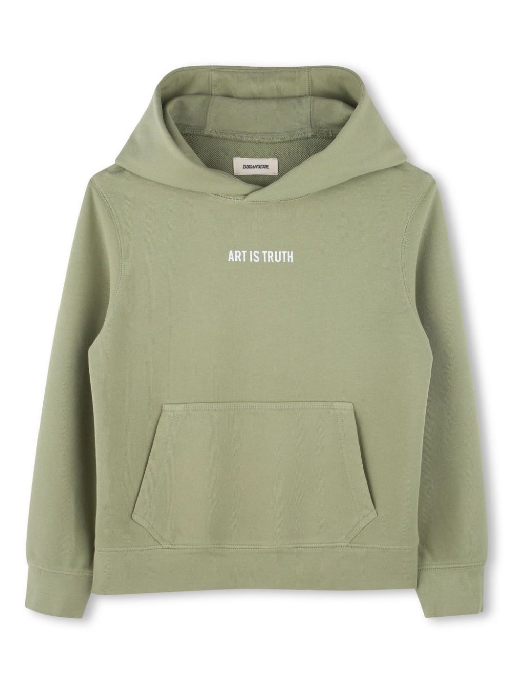 Zadig & Voltaire Kids slogan-print hoodie - Green