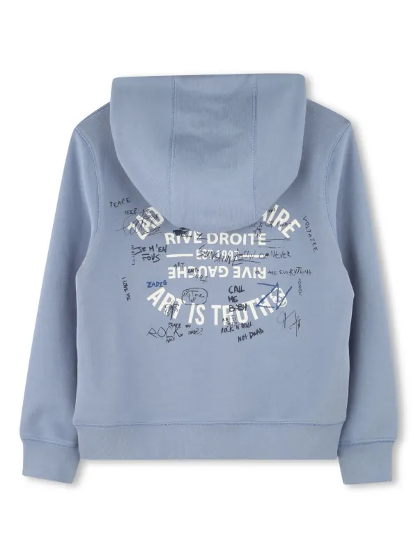 Zadig Voltaire Kids Hooded Sweatshirt Blue FARFETCH PH