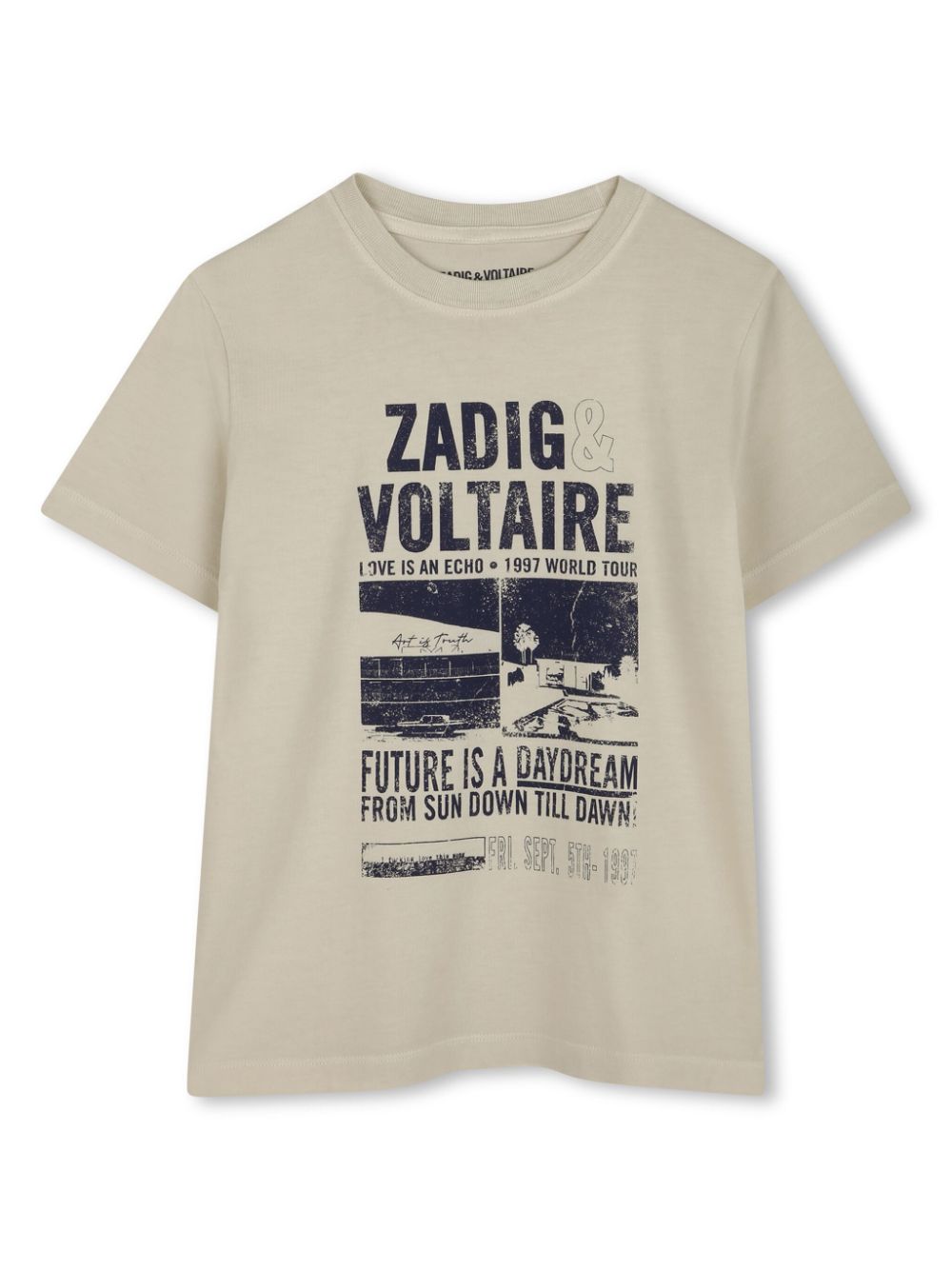 Zadig & Voltaire Kids logo-print T-shirt - Neutrals