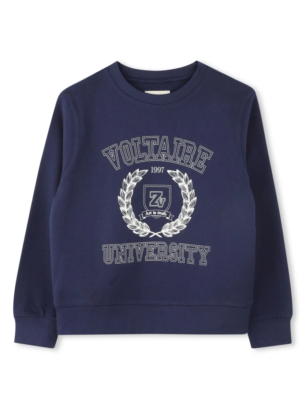 Zadig & Voltaire Kids Sweater met logoprint Blauw