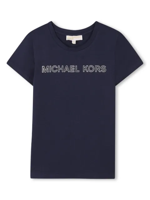 Michael Kors Kids تيشيرت بأكمام قصيرة وطبعة شعار الماركة