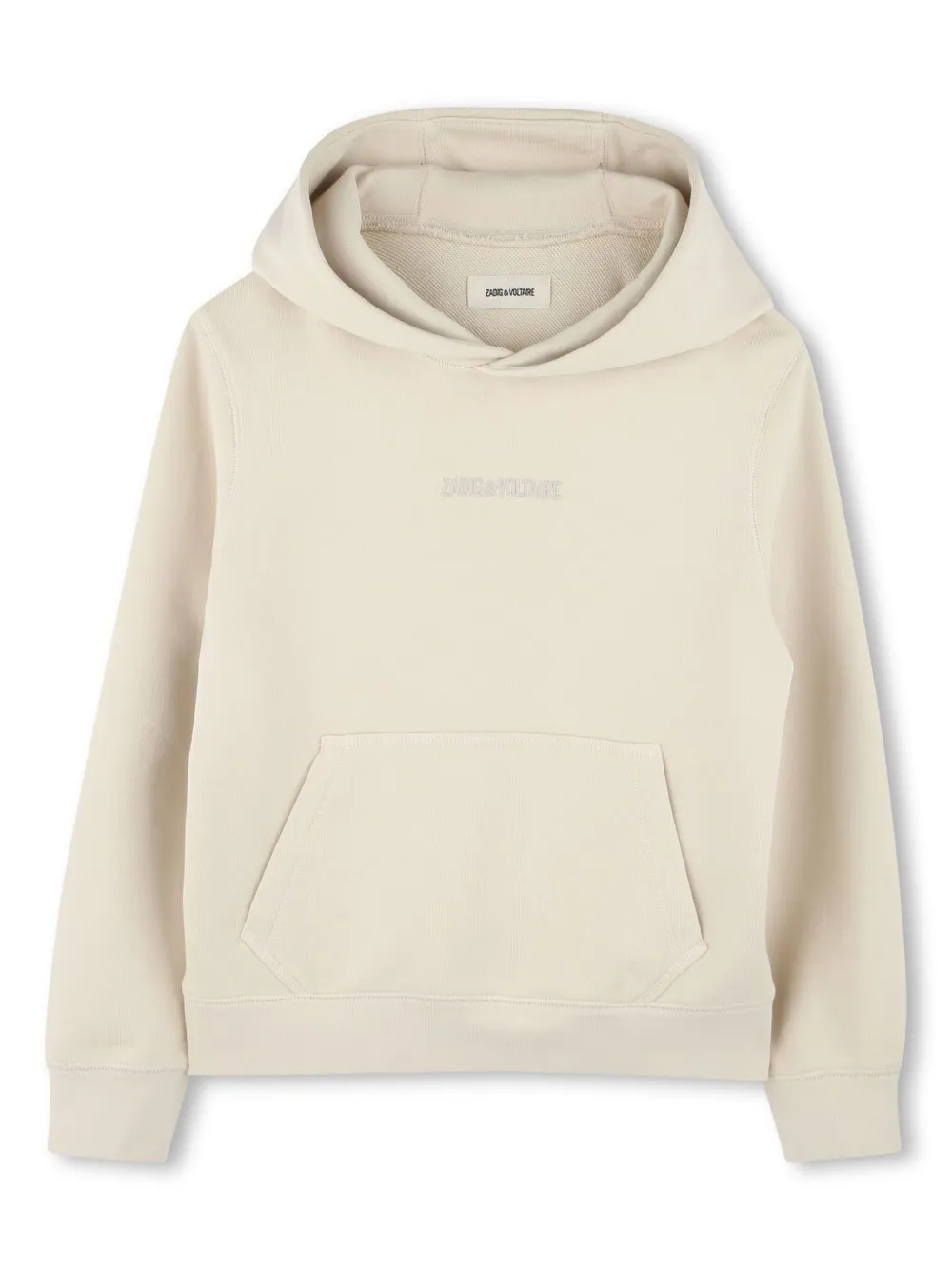 Zadig & Voltaire Kids Hoodie met geborduurd logo Beige