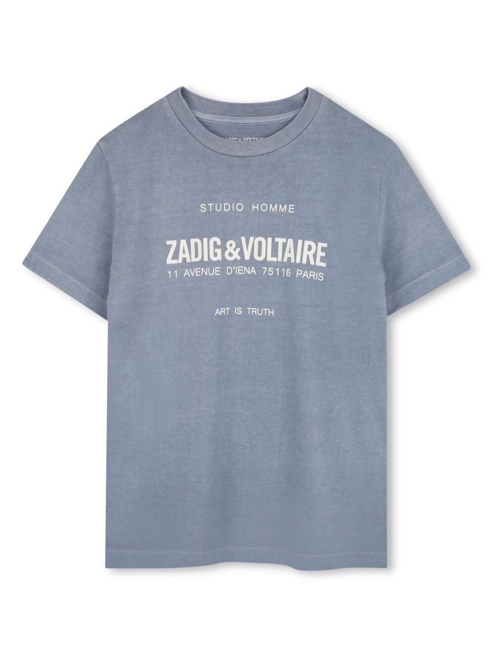 Zadig & Voltaire Kids logo-print T-shirt - Blue