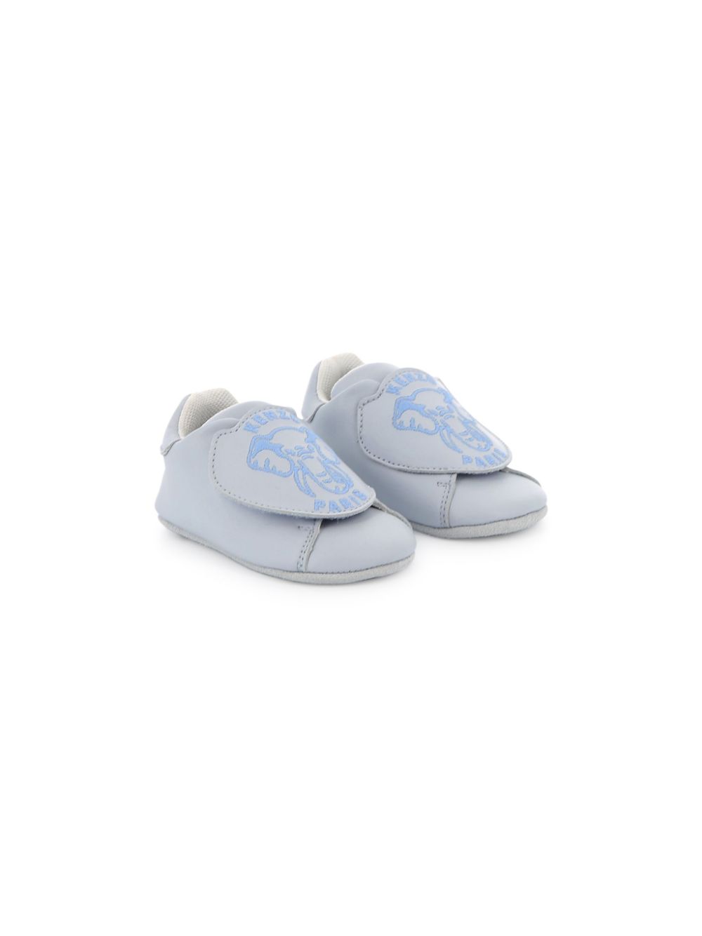 Kenzo Kids Slippers met geborduurd logo Blauw