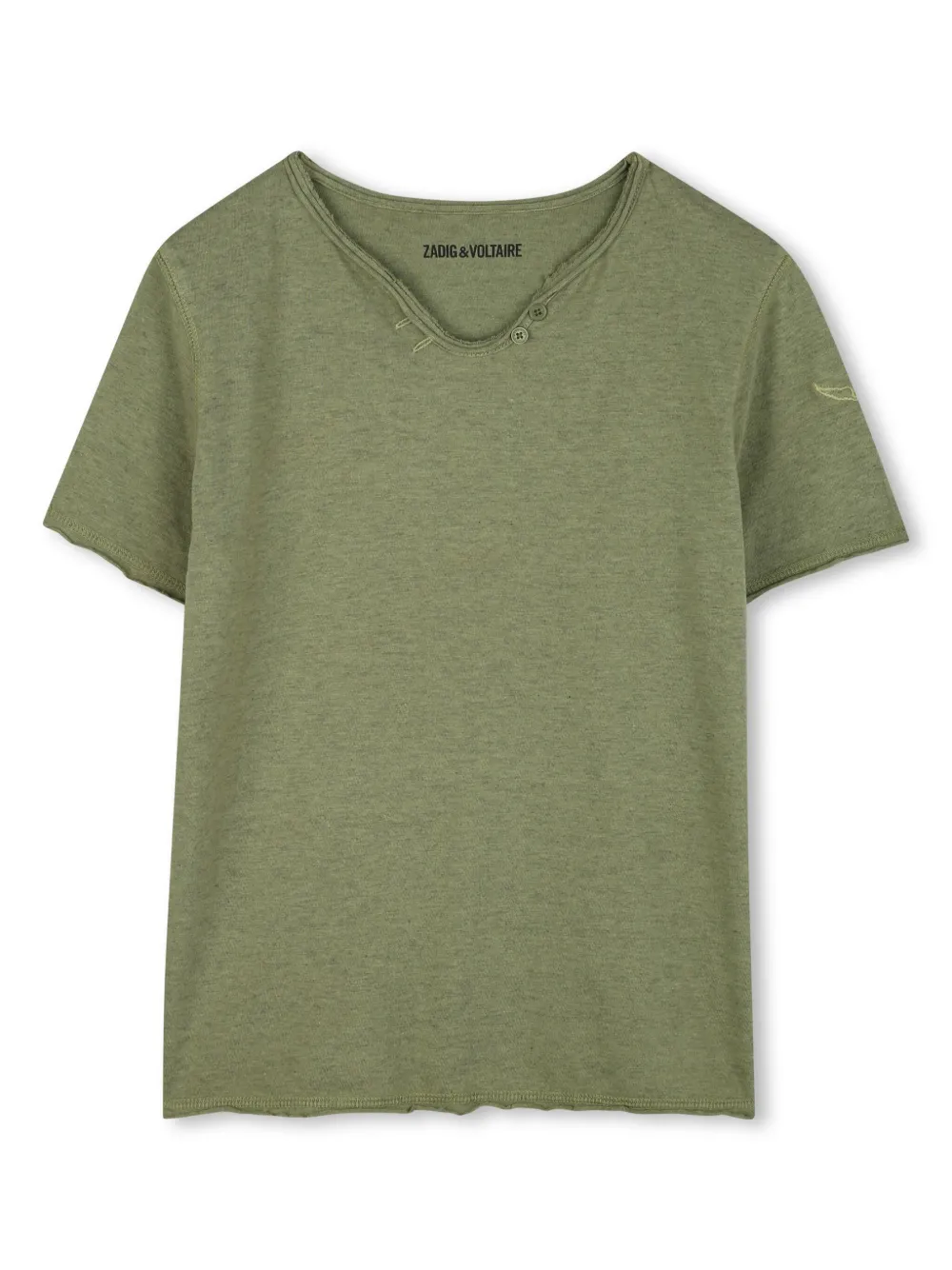 Zadig & Voltaire Kids T-shirt met grafische print Groen