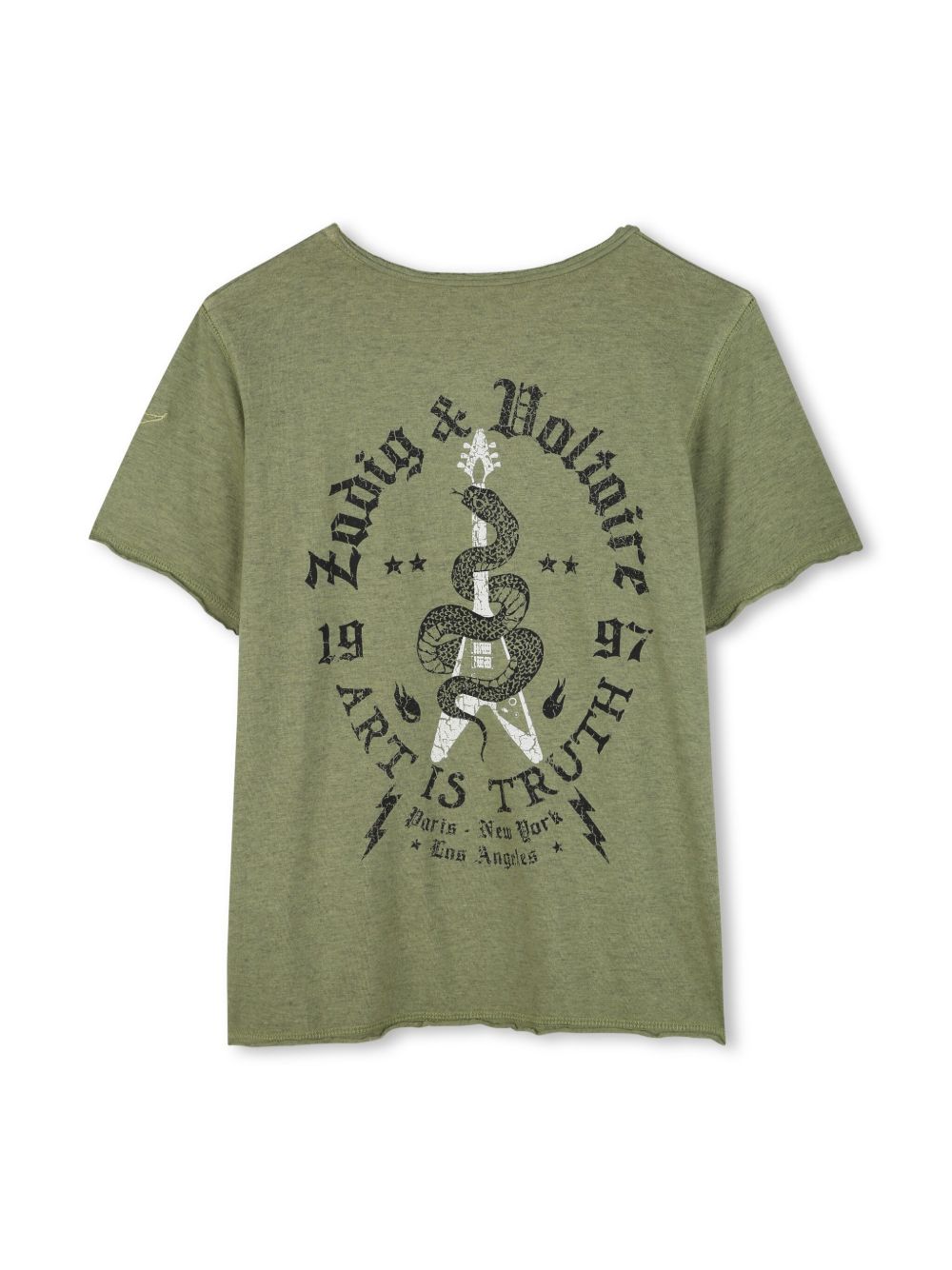 Zadig & Voltaire Kids T-shirt met grafische print - Groen