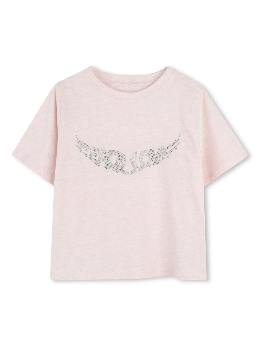 Zadig & Voltaire Kids T-shirt met stras Roze