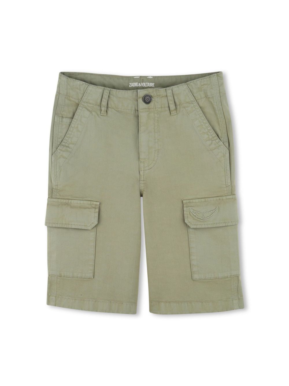 Zadig & Voltaire Kids twill cargo shorts - Green