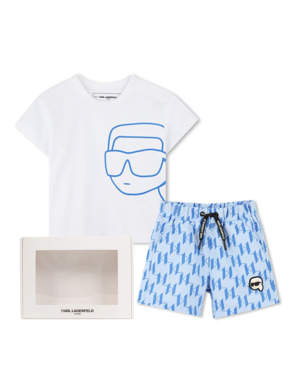 Karl Lagerfeld Kids logo-print shorts (set of two) - White