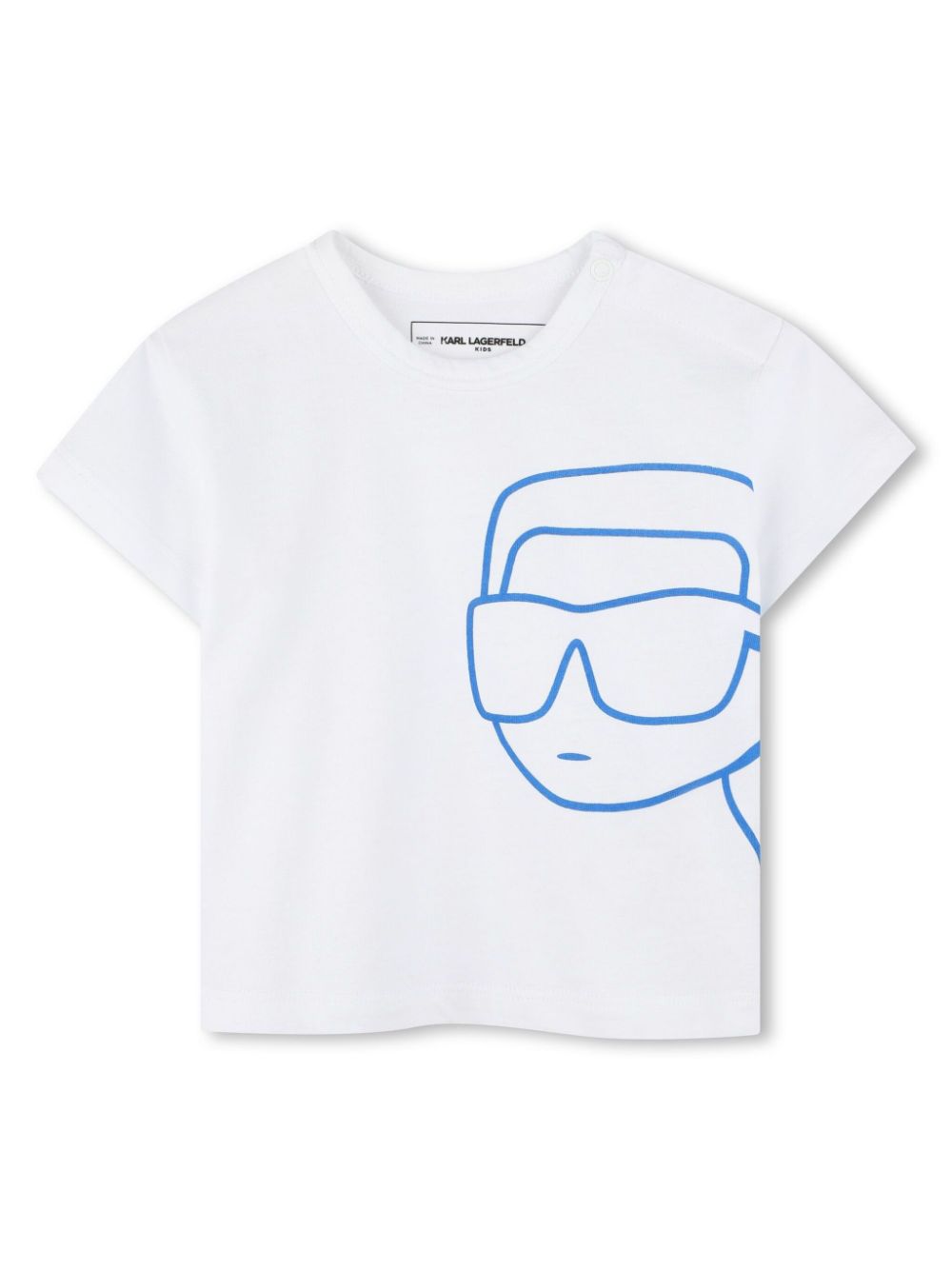 Karl Lagerfeld Kids T-shirt en shorts met logoprint - Wit