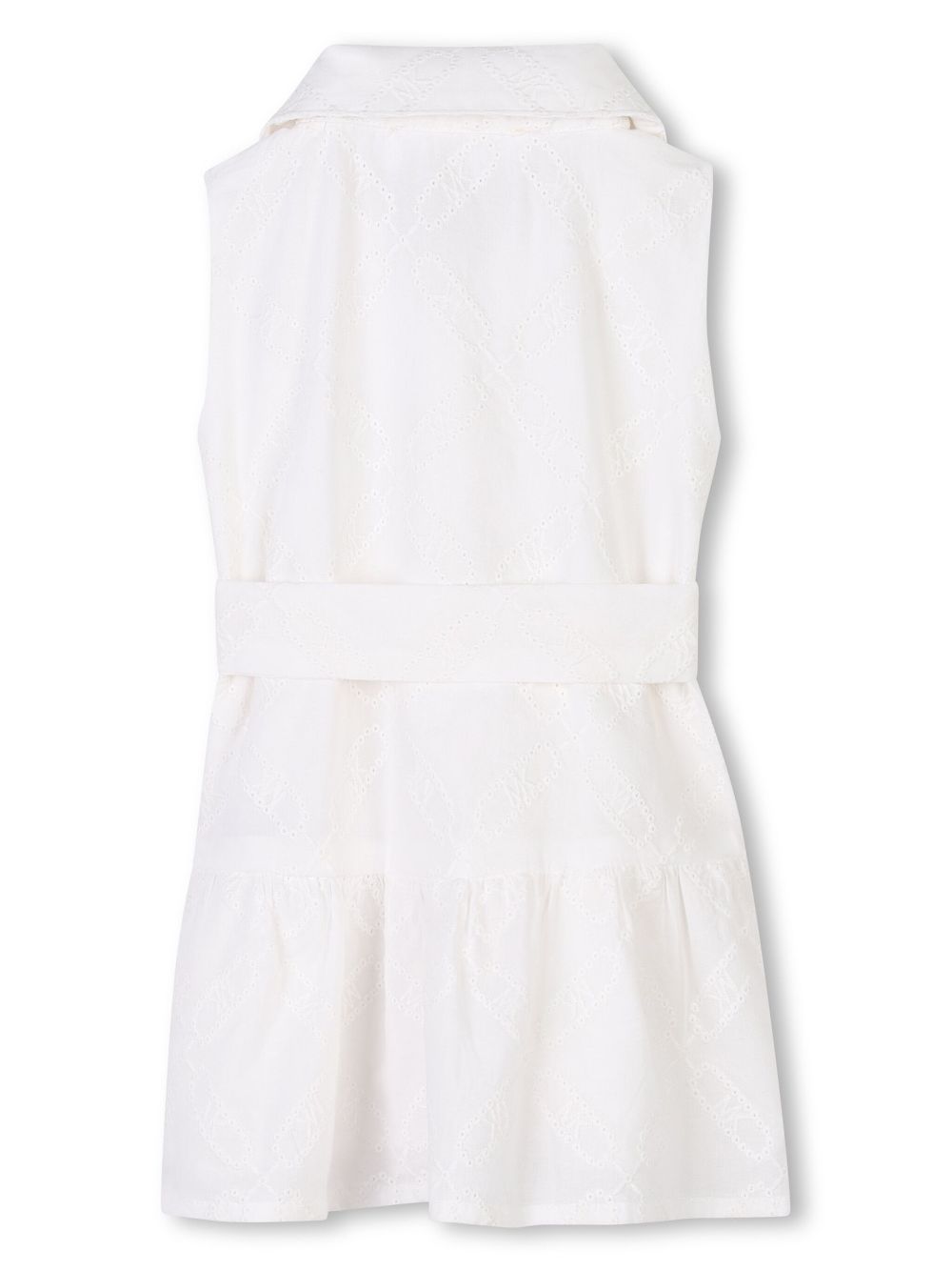 Michael Kors Kids french embroidery sleeveless dress - White