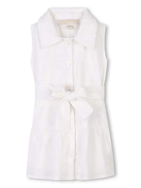 Michael Kors Kids vestido con bordado francés