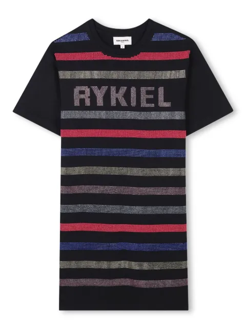 SONIA RYKIEL ENFANT Vestido com aplicação de logo